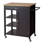 Costway Mobile Kitchen Island Cart Serving Utility Trolley Drawer Shelf Towel Rack