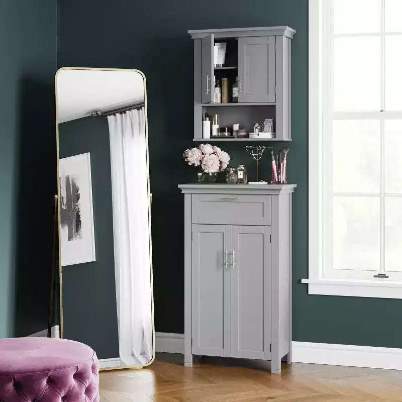 Meuble de rangement de salle de bain mural à deux portes – Armoire à pharmacie