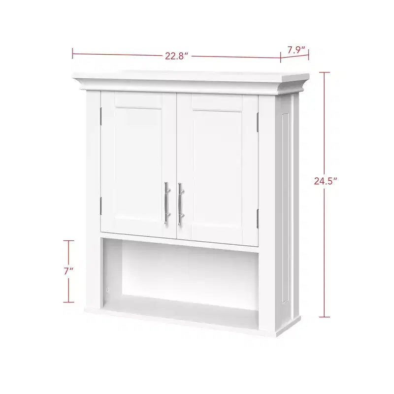 Meuble de rangement de salle de bain mural à deux portes – Armoire à pharmacie