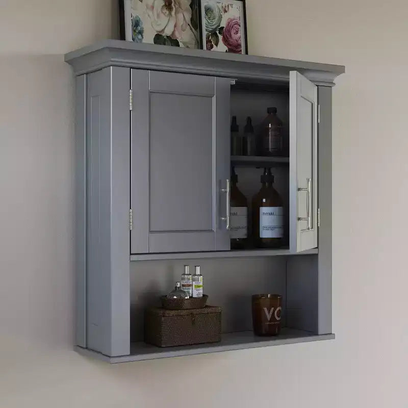 Meuble de rangement de salle de bain mural à deux portes – Armoire à pharmacie