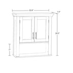 Meuble de rangement de salle de bain mural à deux portes – Armoire à pharmacie