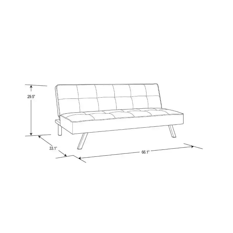 Canapé-lit futon convertible – Chaise longue et couchage multifonctionnels