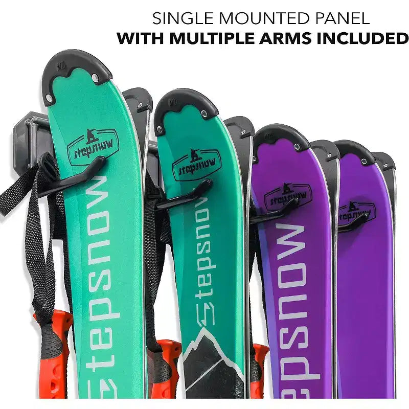 RaxGo Porte-skis mural, range 4 paires de skis et bâtons ou snowboards