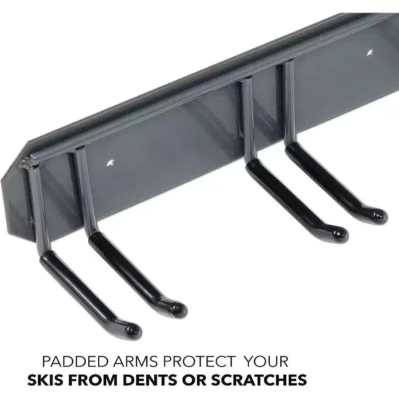 RaxGo Porte-skis mural, range 4 paires de skis et bâtons ou snowboards