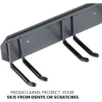 RaxGo Porte-skis mural, range 4 paires de skis et bâtons ou snowboards