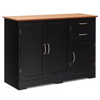 Costway Buffet, Armoire de Rangement de Cuisine avec 2 Tiroirs et 3 Portes