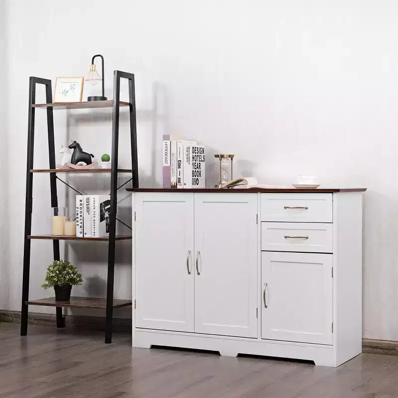 Costway Buffet, Armoire de Rangement de Cuisine avec 2 Tiroirs et 3 Portes