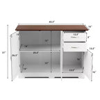 Costway Buffet, Armoire de Rangement de Cuisine avec 2 Tiroirs et 3 Portes