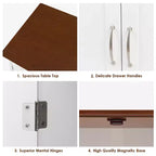 Costway Buffet, Armoire de Rangement de Cuisine avec 2 Tiroirs et 3 Portes