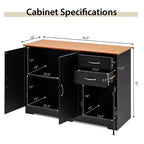 Costway Buffet, Armoire de Rangement de Cuisine avec 2 Tiroirs et 3 Portes