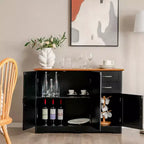 Costway Buffet, Armoire de Rangement de Cuisine avec 2 Tiroirs et 3 Portes